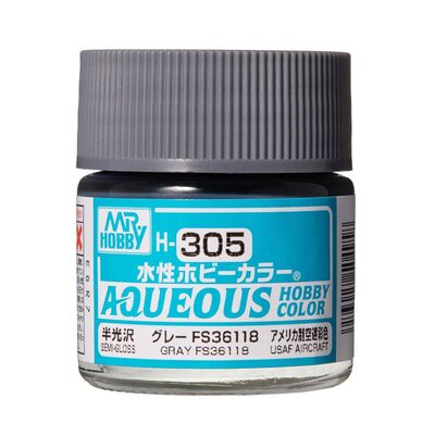 MR. HOBBY H-305 Aqueous Hobby Colors (10 ml) Gray FS 36118