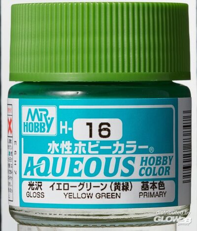 MR HOBBY - GUNZE H-016 Mr Hobby -Gunze Aqueous Hobby Colors (10 ml) Yellow Green [30