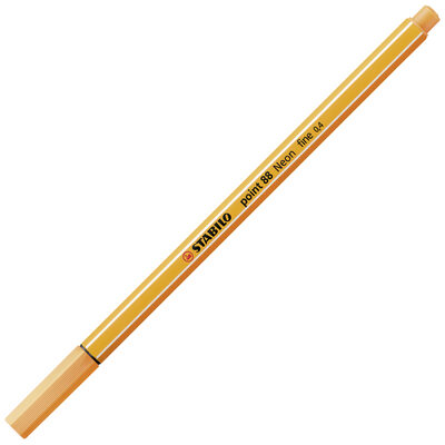 STABILO 88/054 Fineliner - STABILO point 88 - Einzelstift - Neonfarbe, leuchtfarbenorange