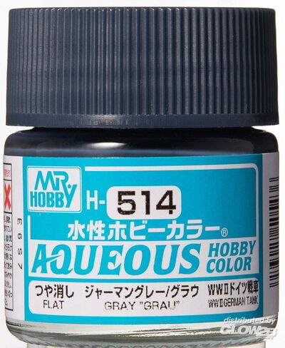 MR HOBBY - GUNZE H-514 Mr Hobby -Gunze Aqueous Hobby Colors (10 ml) Gray 'Grau [30