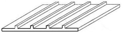 EVERGREEN 504542 Strukturplatte, 1x150x300 mm,