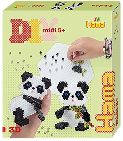 HAMA 3258 Bügelperlen Geschenkpackung 3-D Panda