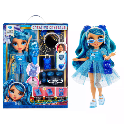 MGA 121374-EUC Rainbow High Creative Crystals Fashion Doll- Skyler