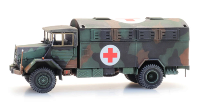ARTITEC 6870419 H0 MAN 630 L2 A Großraum-Krankenkraftwagen Bundeswehr Resin Fertigmodell