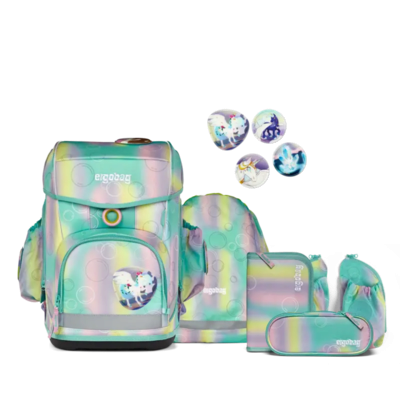 ERGOBAG 01300-90280-10 Cubo Light 6-teiliges Schulrucksack-Set ZauBärwelt, mint