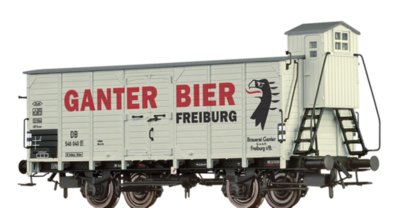 BRAWA 49871 H0 Gedeckter Güterwagen 'Ganter Bier Freiburg', DB, Ep. III