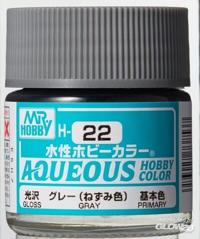 MR HOBBY - GUNZE H-022 Mr Hobby -Gunze Aqueous Hobby Colors (10 ml) Gray [30