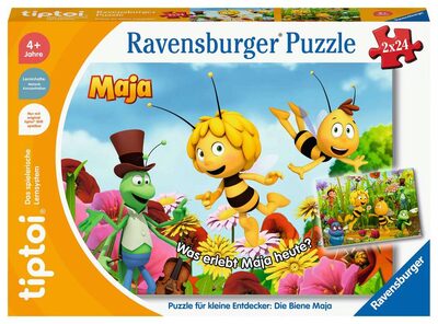 RAVENSBURGER 00141 tiptoi® Kinderpuzzle 2 x 24 Teile Puzzle für kleine Entdecker: Die Biene Maja