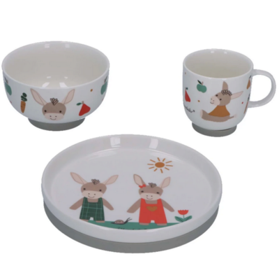 STERNTALER 6982207 Porzellan-Geschirr-Set Emmis Garden 3-teilig