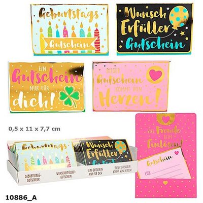 DEPESCHE 10886 WUNSCHERFÜLLER Umschlag mit Gutschein, sortiert