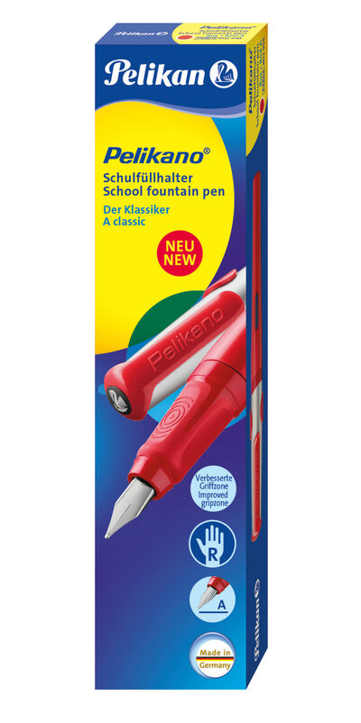 PELIKAN 802994 Pelikan Füller Pelikano® für Rechtshänder, Rot, Feder A