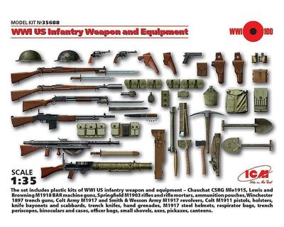 ICM 435688 1:35 WWI US Infanterie Waffen und Zubehör