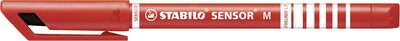 STABILO 187/40 Fineliner mit gefederter Spitze - STABILO SENSOR M - medium - Einzelstift - rot