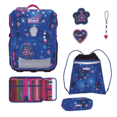 SCOUT S754500166000 Schulranzen-Set 4-teilig Sparkling Dream Neo LED