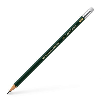 FABER-CASTELL 119200 Bleistift CASTELL 9000 HB mit Gummitip