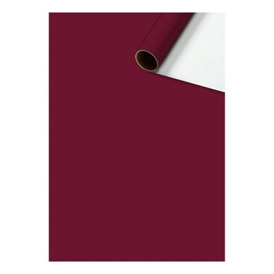 BRUNNEN 2528591324 Geschenkpapier 70x200cm Uni Plain bordeaux