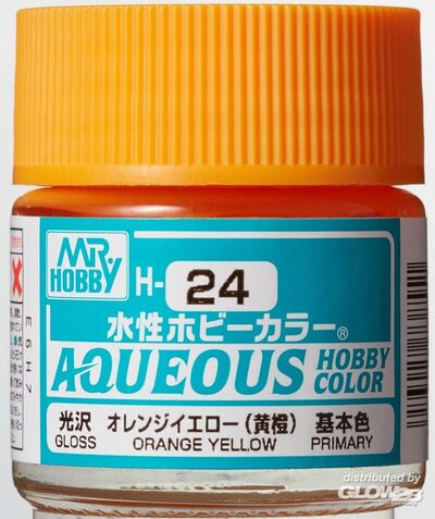 MR HOBBY - GUNZE H-024 Mr Hobby -Gunze Aqueous Hobby Colors (10 ml) Orange Yellow [30