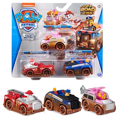 SPINMASTER 6060795 Paw Patrol PAW True Metal 3-Pack (Mud)