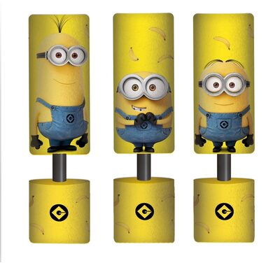 HAPPY PEOPLE 16410 MINIONS FOAM SHOOTER Wasserspritze, 3-fach sortiert