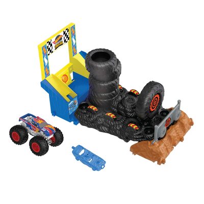 HOT WHEELS HNB89 Hot Wheels Monster Trucks Arena Smashers Race Ace Smash Race-Challenge Spielset