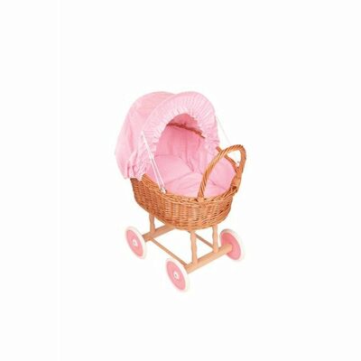SIVA 270019 Puppenwagen Korb rosa