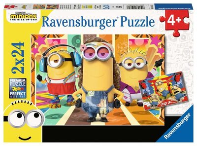 RAVENSBURGER 05085 Kinderpuzzle 2 x 24 Teile Die Minions in Aktion