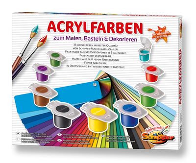 SCHIPPER 605190741 MNZ - Malen nach Zahlen Acrylfarben zum Malen, Basteln und Dekorieren