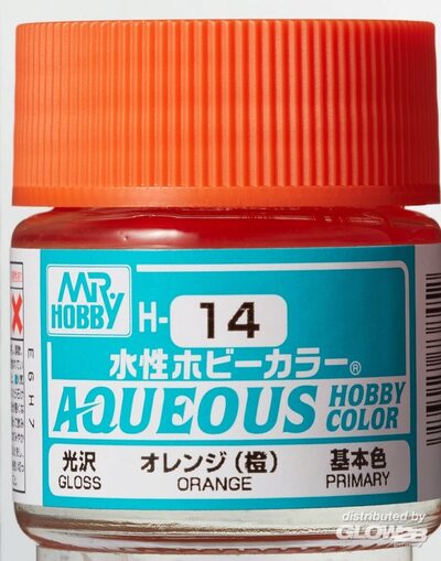 MR HOBBY - GUNZE H-014 Mr Hobby -Gunze Aqueous Hobby Colors (10 ml) Orange [30