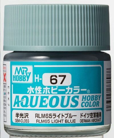 MR. HOBBY H-067 Aqueous Hobby Colors (10 ml) RLM65 Light Blue