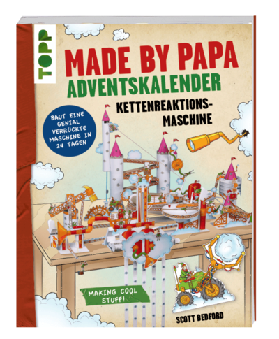TOPP 29076 Made by Papa Adventskalender Kettenreaktionsmaschine - Bau eine genial verrückte Maschine in 24 Tagen