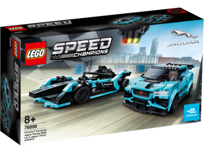 LEGO® Speed Champions 76898 Formula E Panasonic Jaguar Racing GEN2 car & Jaguar I-PACE eTROPHY