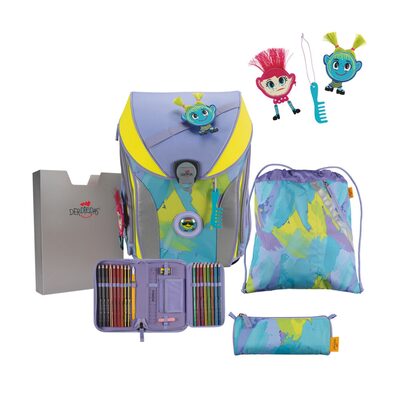 DERDIEDAS 8508172 5-teiliges Schulranzen-Set ErgoFlex MAX Hippie Hair