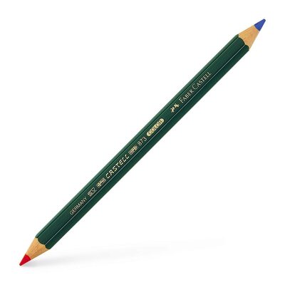 FABER-CASTELL 117500 Castell Color 873 Farbstift, rot/blau