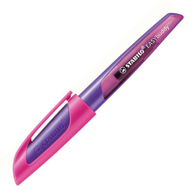 STABILO 5031/3-41 Schulfüller mit Standard-Feder M - STABILO EASYbuddy in lila/magenta - Schreibfarbe blau (löschbar) - Einzelstift - inklusive Patrone