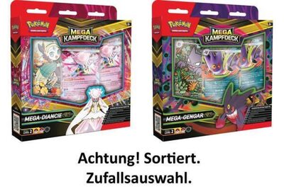 POKEMON 11927 PKM Pokémon Mega-Kampfdeck Mega-Diancie-ex / Mega-Kampfdeck Mega-Gengar-ex, 2-fach sortiert