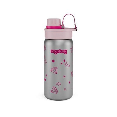 ERGOBAG 01071-40082-10 Edelstahl Trinkflasche Glitzer, Pink