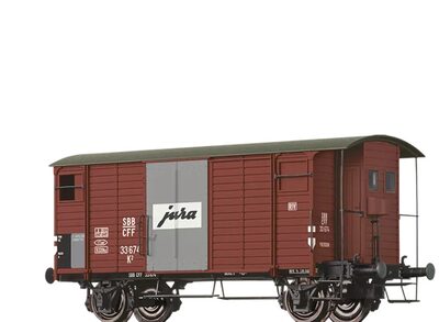 BRAWA 47898 H0 Gedeckter Güterwagen K2 'Jura' SBB, Ep. III