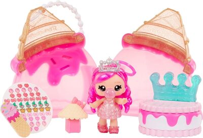 MGA 546740-EUC Yummiland Beauty Bag Playset + Lip Gloss Doll - Ice Cream Beauty Bag