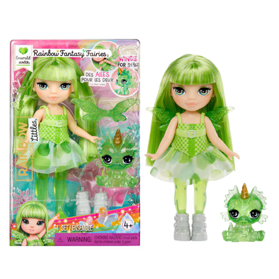 MGA 543404-EUC Rainbow High Littles Rainbow Fantasy Fairies Doll- Emerald (Green)