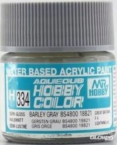 MR HOBBY - GUNZE H-334 Mr Hobby -Gunze Aqueous Hobby Colors (10 ml) Barley Gray BS4800/18B21 [30