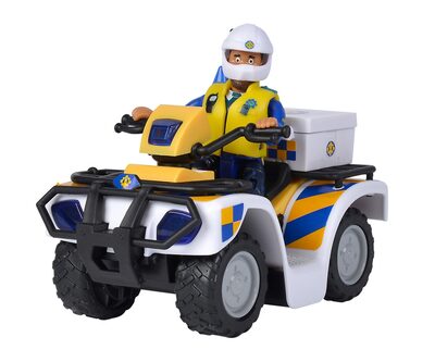 SIMBA 109251093 Feuerwehrmann Sam Polizei Quad mit Figur