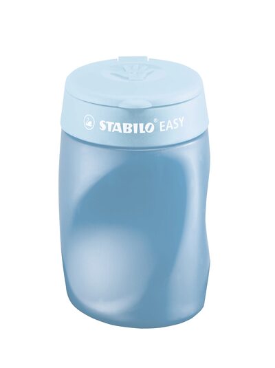 STABILO 4502/2 Ergonomischer Dosen-Spitzer für Rechtshänder - STABILO EASYsharpener - 3 in 1 - blau