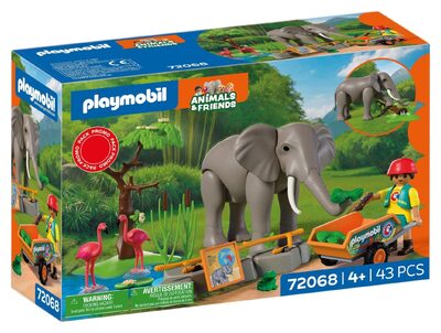 PLAYMOBIL 72068 Elefant mit Tierpfleger