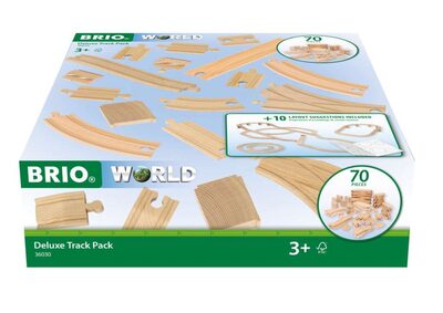 BRIO 63603000 BRIO World 36030 Schienensortiment Deluxe - 70-teiliges Set