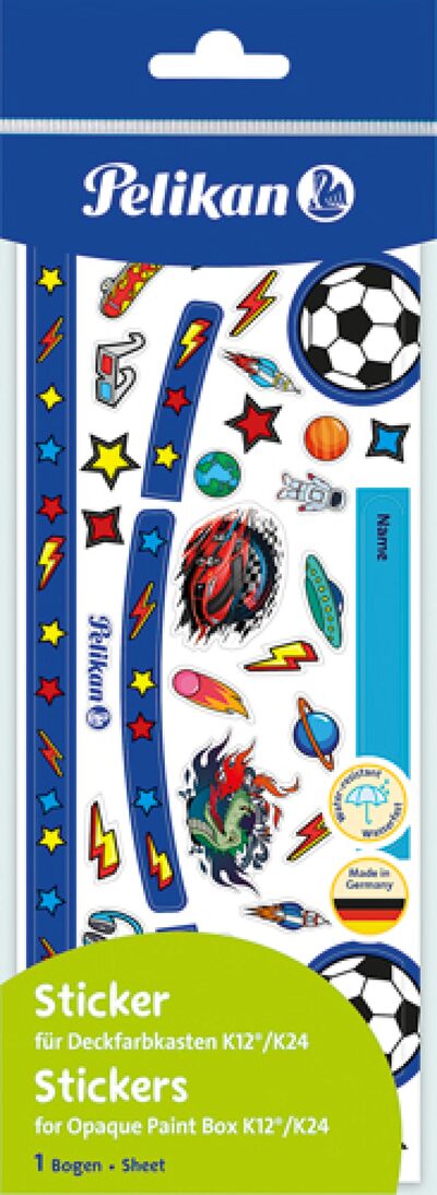 PELIKAN 700870 Sticker Blau/Fussball für Deckfarbkasten K12/K24