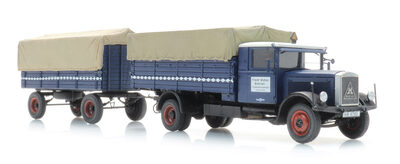 ARTITEC 387.537 H0 Hansa Lloyd mit Anhänger - Resin Fertigmodell