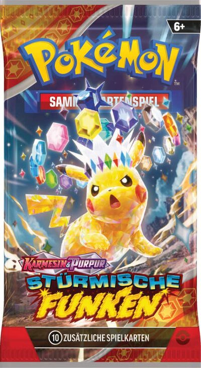POKEMON 45948 PKM Pokémon KP08 Booster Karmesin & Purpur - Stürmische Funken