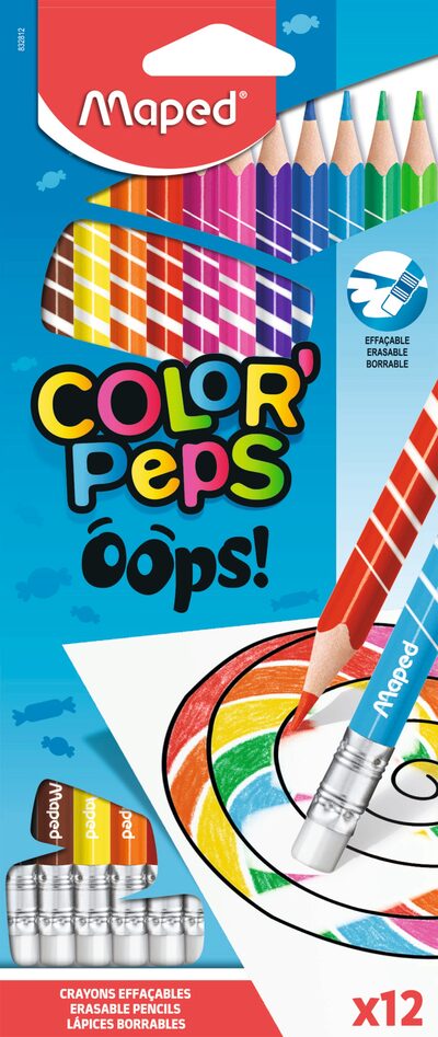 MAPED M832812 Radierbare Buntstifte COLOUR'PEPS OOPS x 12