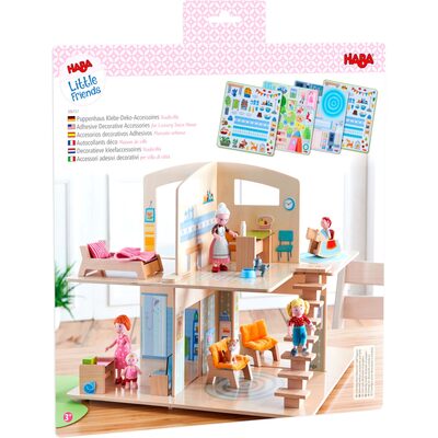 HABA 306157 Little Friends – Puppenhaus Klebe-Deko-Asseccoires Stadtvilla