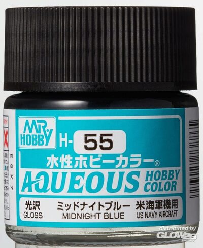 MR HOBBY - GUNZE H-055 Mr Hobby -Gunze Aqueous Hobby Colors (10 ml) Midnight Blue [30